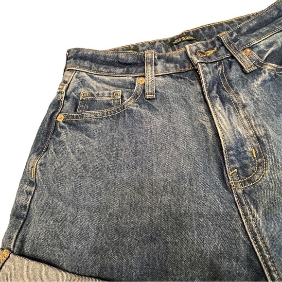 WILD FABLE Highest Rise Mom Shorts, HAPPY Stitched on Back Pocket, Boho Festival - Picture 6 of 13